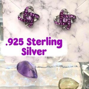 💖3-$50 .925 silver Amethyst Fashion Earrings
Divine Timing Love Knot 
Brand New